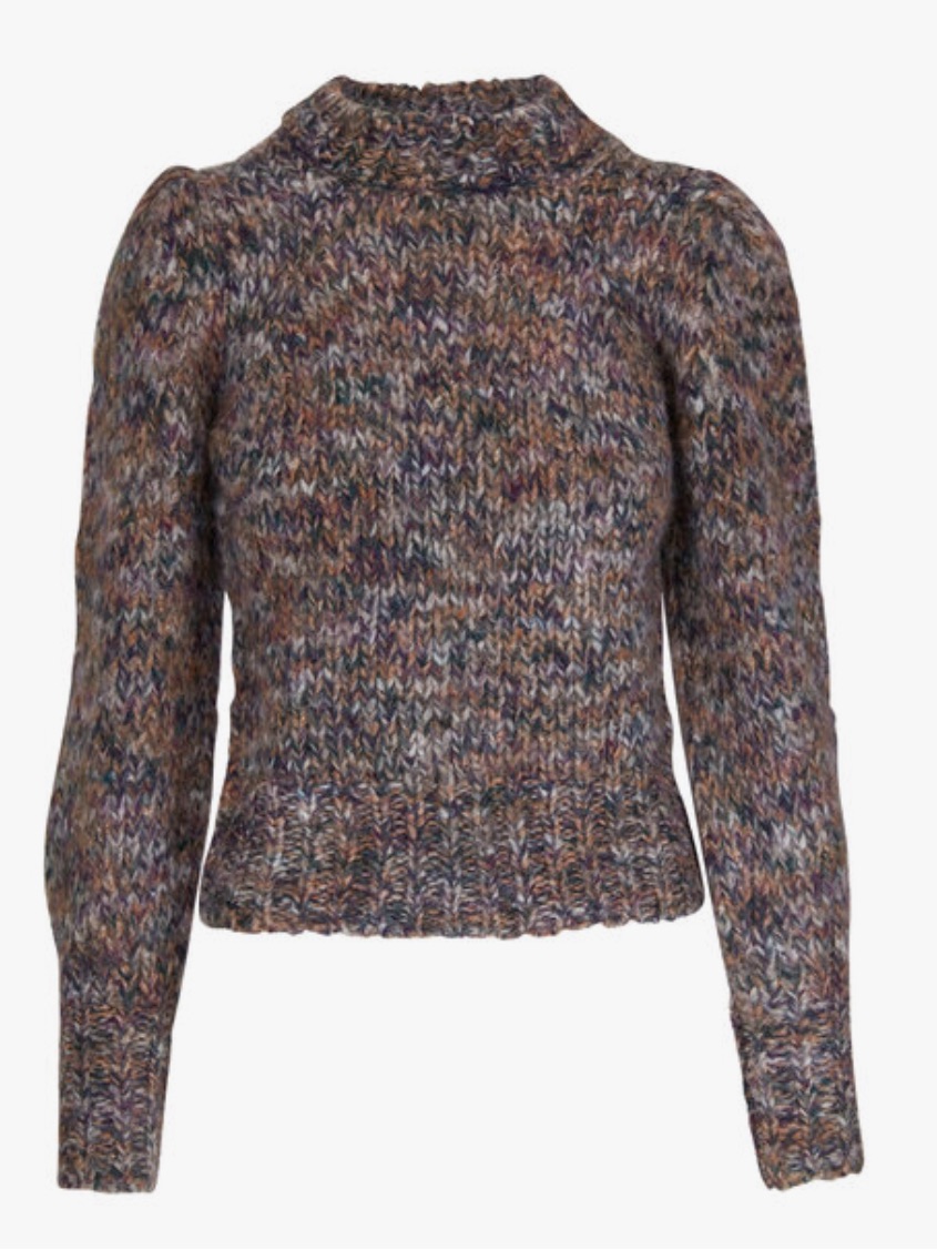 Veronica Beard Chaya Multicolor Marled Turtleneck Sweater